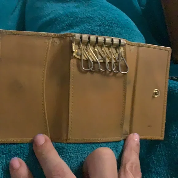 Hunting World black rugged soft leather card holder wallet key holder keychain